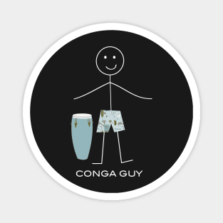 Funny Mens Conga Player Magnet